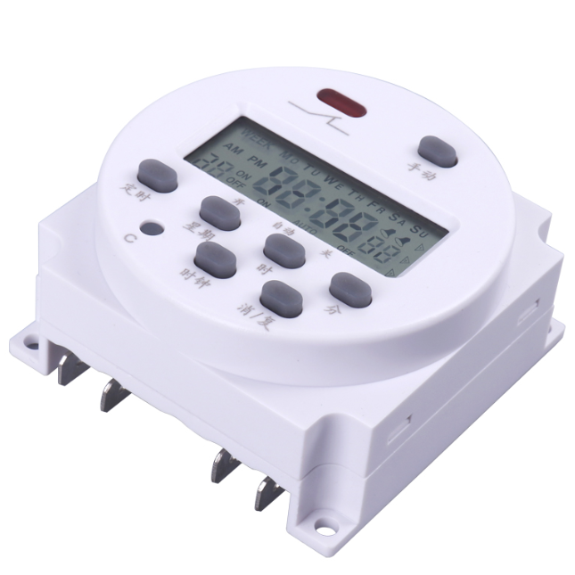 16A LCD Display Weekly Programmable Timer Switch Din Rail 12V 24V 220V