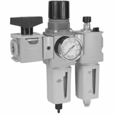 Parker P32CA94GEMNGLNW Two Piece Filter/Regulator/Lubricator 1/2'' NPT Polycarbonate With Bowl Guard