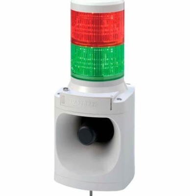 Patlite LKEH-402FVF-RYGB-EX LED Zone 22 Light and MP3 Field Programmable Horn, Zone 2, Flush Mount, 4-Stack