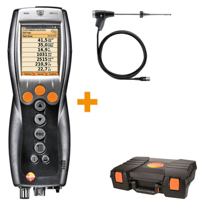 Display Function Colour Graphic Display Original And Testo 330-2 LL Flue Gas Analyzer For Co O2 And Co2 Gas Leakage Detector