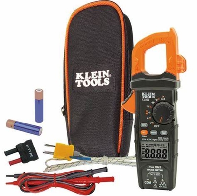 600 amps Klein Tools CL800 Digital Clamp Meter Auto Ranging TRMS AC/DC Volt / Current LoZ Continuity Frequency Capacitance N