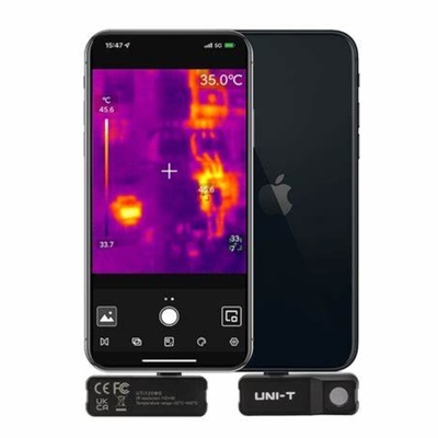UNI T UTi120MS Thermal Camera For IPhone IOS , Infrared Cameras Thermal Imaging , 120X90 IR Resolution,Thermal Imager,-4°F~1022°F Temperature Range,25Hz Frame Rate,Support Video Recording