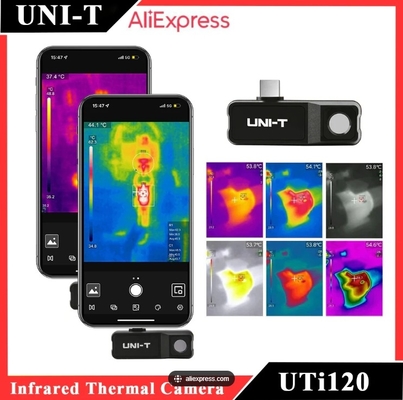 UNI T UTi120MS Thermal Camera For IPhone IOS , Infrared Cameras Thermal Imaging , 120X90 IR Resolution,Thermal Imager,-4°F~1022°F Temperature Range,25Hz Frame Rate,Support Video Recording