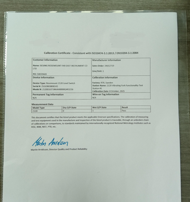 Emerson Rosemount 2120D1GT1NAAH0000Q4 Zinc Alloy Vibrating Fork Liquid Level Switch with 10kg Capacity 12V DC and 1450 psi Working Pressure