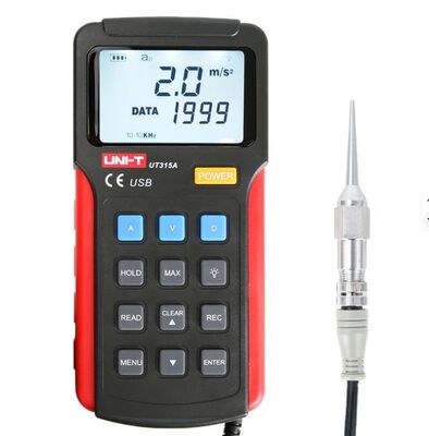 UNI-T UT315A Digital Vibration Tester Handheld Precision Measurement 5% Accuracy IP55 Protection 1 Year 8-Hour Battery Life