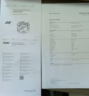 100% Original E+H TMT84-A1A2A Temperature Transmitter with IP65 Rating and Stainless Steel Construction