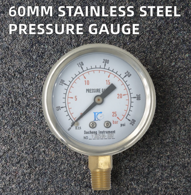 DACHENG Y-60 Factory Direct Sales Carbon Steel Shell Copper Connector 60mm Diameter Corrosion Resisting Pressure Data Loggers