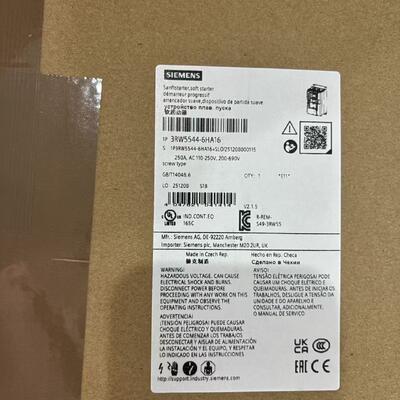 3RW5544-6HA16 SIRIUS soft starter 200-690 V 250 A, 110-250 V AC Screw terminals