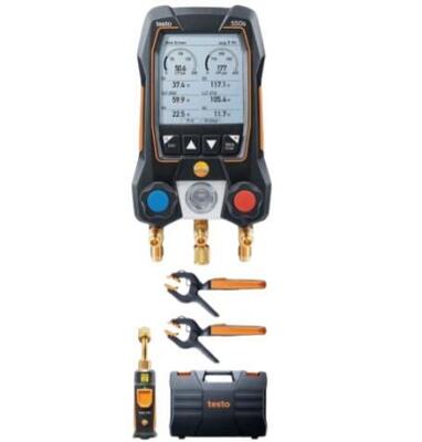 Testo 550s Intelligent Digital Refrigerant Meter with Double Way Valve Group