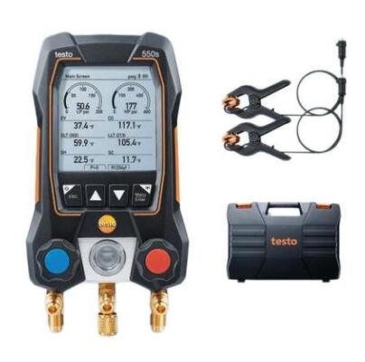 Testo 550s Intelligent Digital Refrigerant Meter with Double Way Valve Group