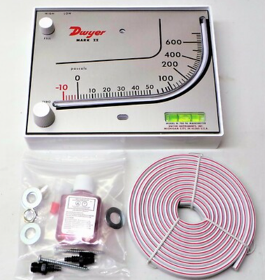 Dwyer dwyeromega MARK II M-700PA ,Molded plastic manometer, range 10-0-700 Pa WITH red fluid
