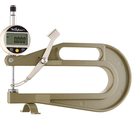 Kafer  FD-200-25 Digital Thickness Gauges are switchable from metric reading to inch reading.