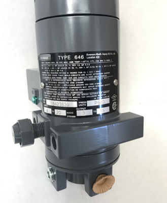 Rosemounte type 646 Electro-Pneumatic Transducer Mounted on a Sliding‐Stem Actuator