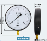 Y250BF Stainless Steel Pressure Gauge 250mm Radial Direction
