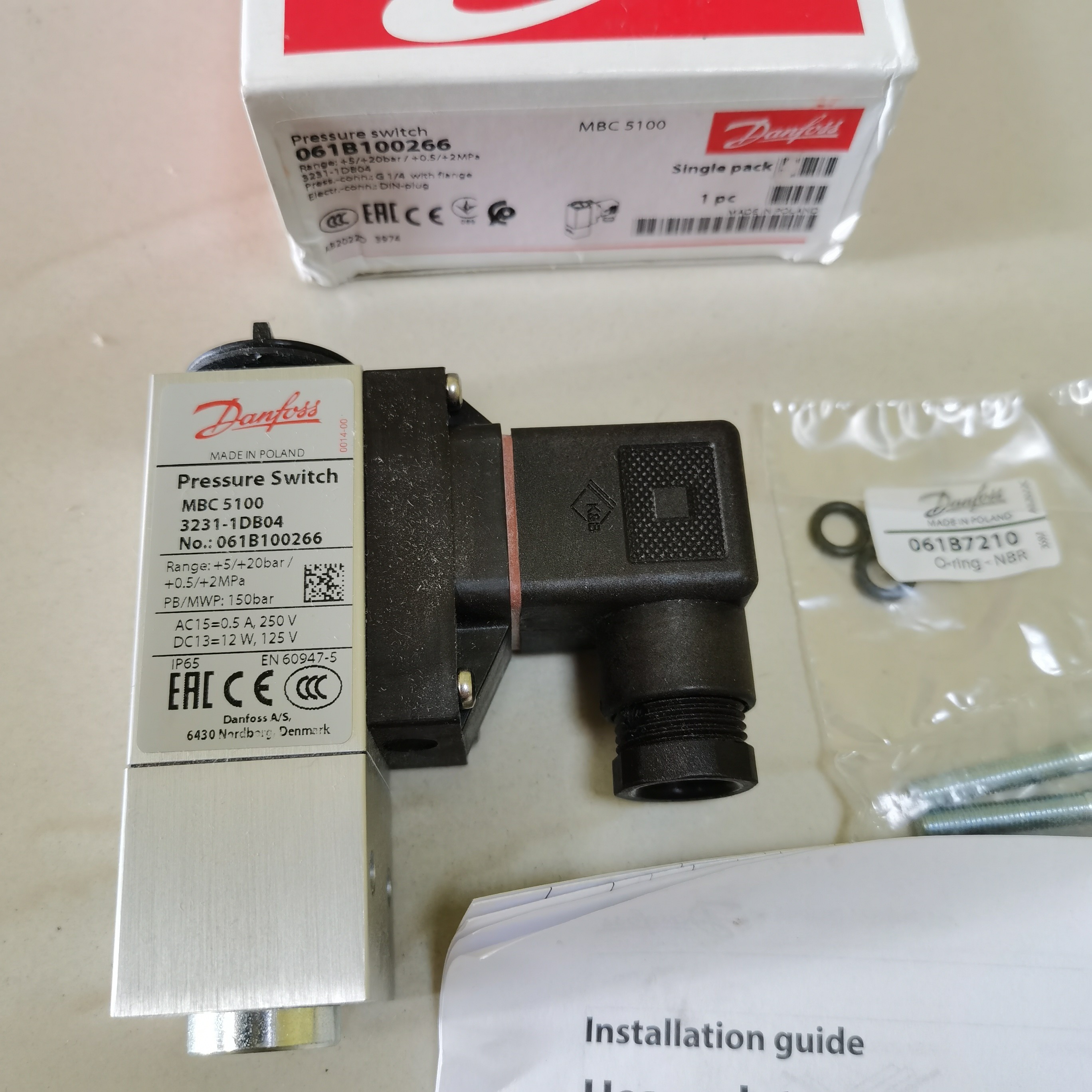 Danfoss MBC Series Pressure Switch MBC5100 32311DB04 061B100266