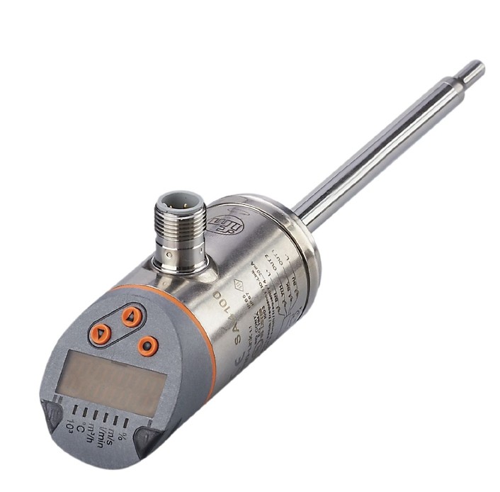 The original ifm SA4100 structural flow sensor measures flow and