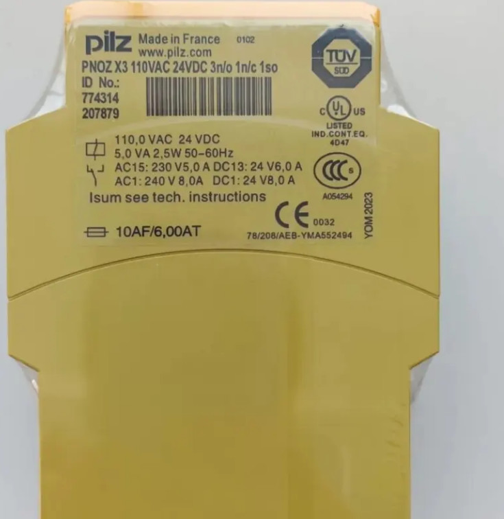 774730 Pilz - PNOZ X4 24VDC 3n/o 1n/c - Safety Relay PNOZ X - E-STOP ...