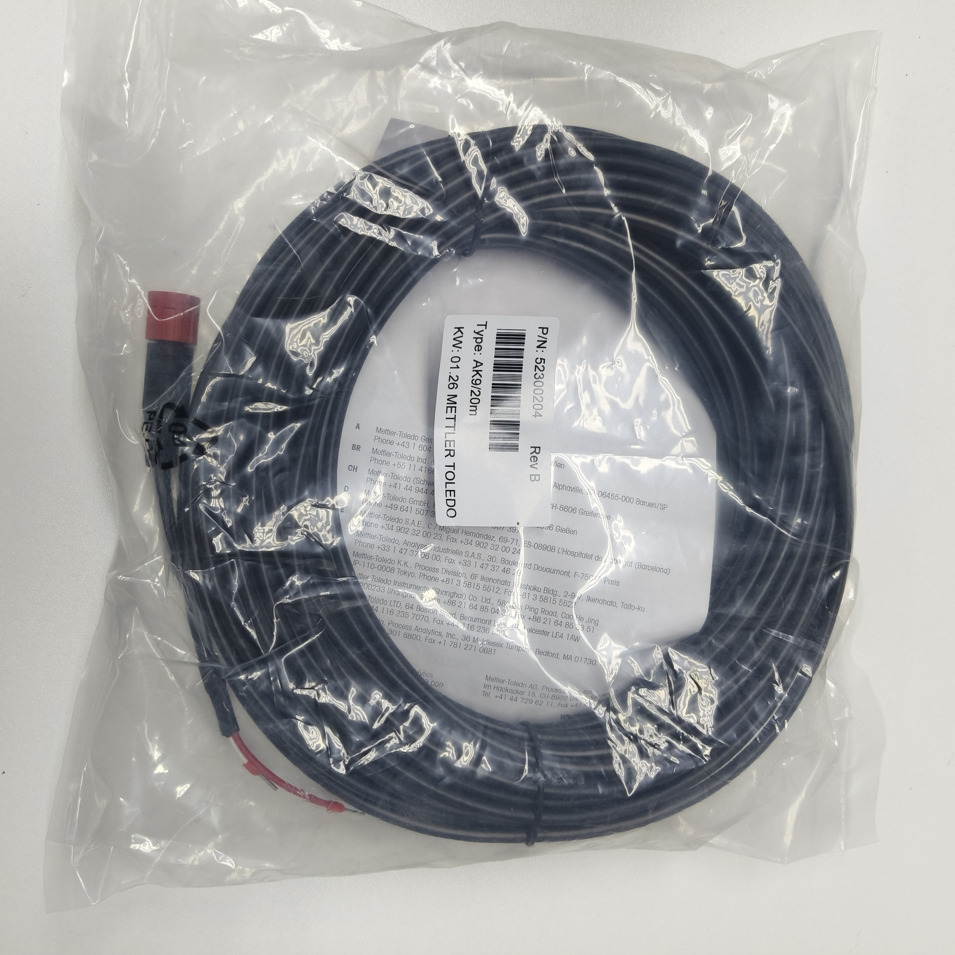 Mettler Toledo AK9 Connection Cable 20 Meters for ORP/Redox pH ...