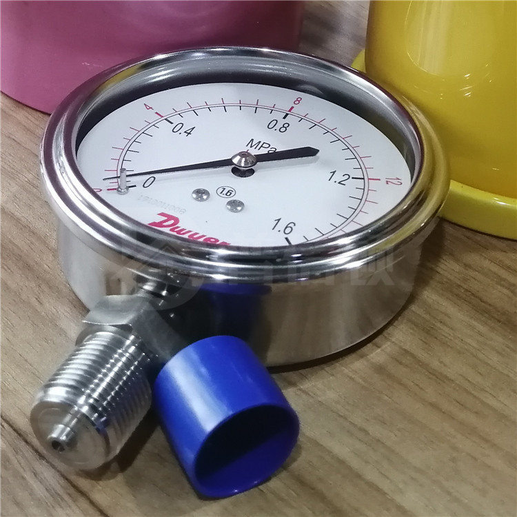 SG1 Industrial Pressure Gauge 2.5 FS 316 SS Brass Wetted Parts Dual