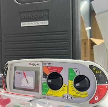 Megger LCD Display MFT1700 Series Multifunction Megger Tester MFT1711 and MFT1721 with Two and Three Wire Non Trip Loop and 1 Year Warranty