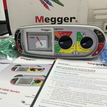 Megger LCD Display MFT1700 Series Multifunction Megger Tester MFT1711 and MFT1721 with Two and Three Wire Non Trip Loop and 1 Year Warranty