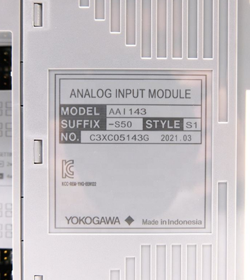 Yokogawa AAI Series AAI135-H50 AAI143-H53 AAI841-H00 DCS Analog Output/Input Module AAI143-S50