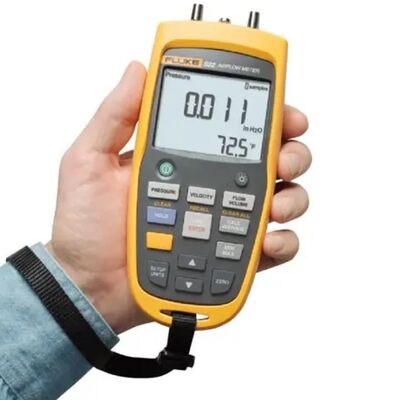 Fluke 922 Airflow Meter and Micromanometer with Differential and Static Pressure, Bright Backlit Display, and 99 Point Data Storage