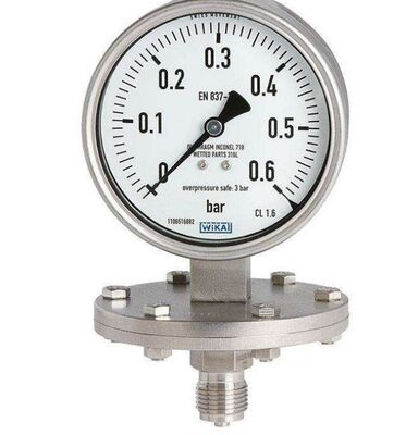 WIKA 232.50 High Precision Shockproof Pressure Gauge 0-1.6MPa 316L SS Corrosion Resistant Stainless Steel Pressure Gauge