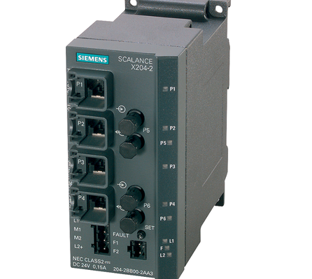 SCALANCE X204-2, managed IE switch , redundant power supply,6GK5204-2BB10-2AA3 6GK5208-0BA00-2AC2