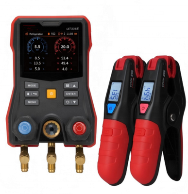 Brand New UT336E KIT Digital Manifold Gauge with Wireless Temperature Clamp