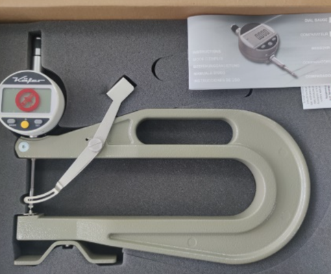 Kafer  FD-200-25 Digital Thickness Gauges are switchable from metric reading to inch reading.