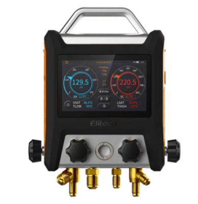 Elitech MS-4000 4-Way Smart Digital Manifold Gauge 5" Touch Screen OEM 1-Year Warranty Pressure/Temperature/Vacuum/Leak