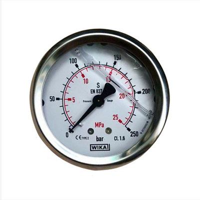 Brass Fitting Wika Pressure Gauge 100mm Dial 0 To 60 Bar EN837-1